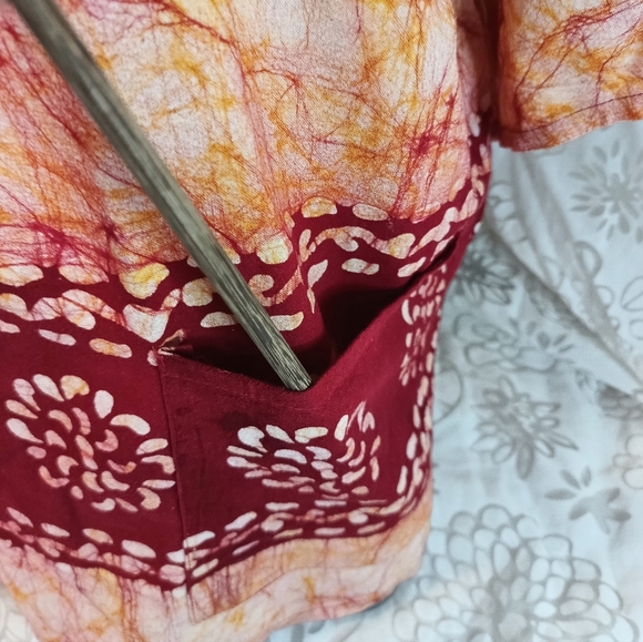 African Batik Long Cotton Shirt - Picture 6 of 8